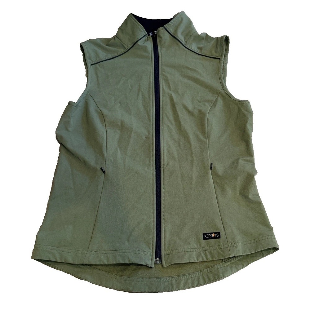 Kerrits Vest Womens Medium Green Softshell Riding Equestrian jacket EUC Stretchy